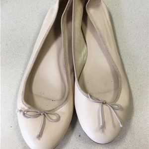 J CREW Ballet FLATS Leather Nude Beige Size 7